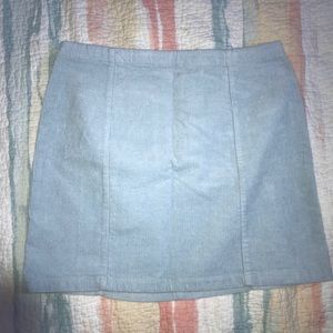 Light Blue Corduroy Skirt